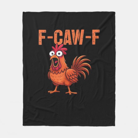 F Caw F Lustiger Klassischer Hähnchen-Trendstyle Fleecedecke (Vorderseite)