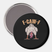 F Caw F Lustiger Klassischer Retro-Hühnchen-Stil Magnet (Vorderseite/Rückseite)
