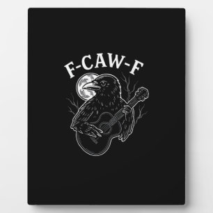 F Caw F Lustiger Krähe Gitarre Halloween Vintage S Fotoplatte