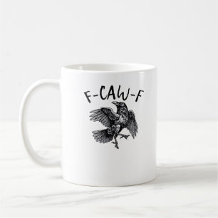 F Caw F Lustiger Krähe Vintage-Grafik Kaffeetasse