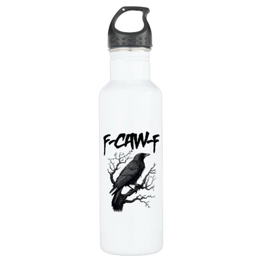 F Caw F Lustiger Krähenunterstützung Eure Mords-Gr Edelstahlflasche (Vorderseite)