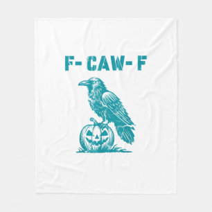 F-Caw-F Lustiger Rabe Gothic-Krähe Retro-Klassiker Fleecedecke