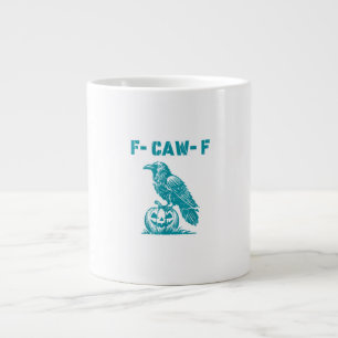 F-Caw-F Lustiger Rabe Gothic-Krähe Retro-Klassiker Jumbo-Tasse