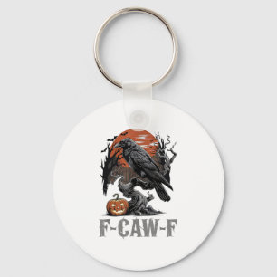 F-Caw-F Lustiger Rabe Gothic Krähe Vogel Halloween Schlüsselanhänger