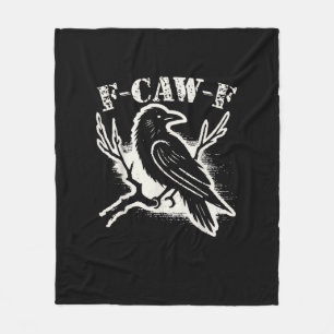 F-Caw-F Lustiger Rabe Vintage-Krähe Sarkastischer Fleecedecke
