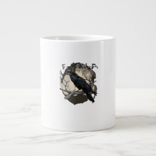 F-Caw-F Lustiger Rabe Wortspiel Gothic Krähe Humor Jumbo-Tasse
