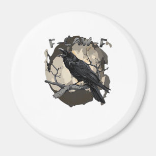 F-Caw-F Lustiger Rabe Wortspiel Gothic Krähe Humor Magnet