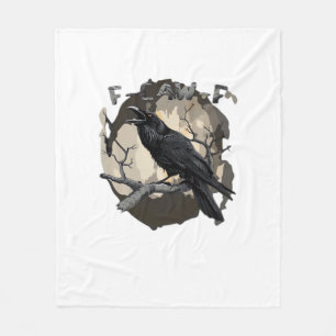 F-Caw-F Lustiger Rabenwitz Gothic Krähe Humor Retr Fleecedecke