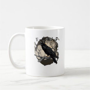 F-Caw-F Lustiger Rabenwitz Gothic Krähe Humor Retr Kaffeetasse