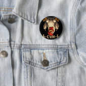 F-caw-f Lustiger schwarzer Hahn Gothic Fcawf Huhn Button (Beispiel)