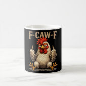 F-caw-f Lustiger schwarzer Hahn Gothic Fcawf Huhn Kaffeetasse (Mittel)
