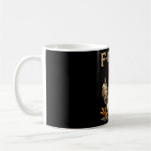 F-caw-f Lustiger schwarzer Hahn Gothic Fcawf Huhn Kaffeetasse (Links)