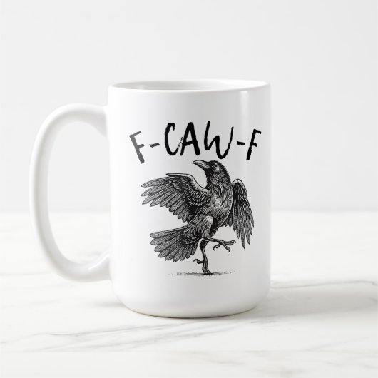 F-Caw-F Lustiger Schwarzer Rabe F-Caw-F Lustiger S Kaffeetasse (Links)