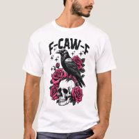 F-Caw-F Lustiger schwarzer Vogel F Caw F Krähe