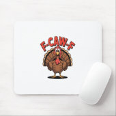 F-caw-f Lustiger Truthahn Trendiger Thanksgiving-V Mousepad (Mit Mouse)