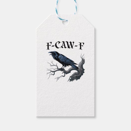 F-Caw-F Lustiger Vogel Krähe Geschenkanhänger (Vorderseite)