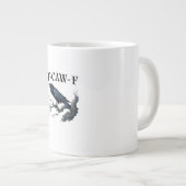 F-Caw-F Lustiger Vogel Krähe Jumbo-Tasse (Vorderseite Rechts)