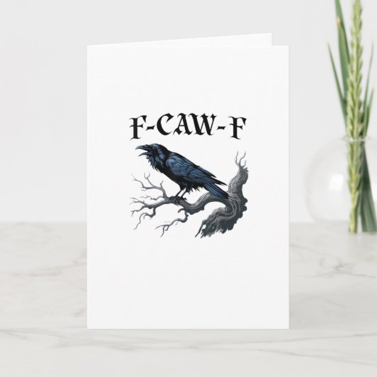 F-Caw-F Lustiger Vogel Krähe Karte (Vorderseite)