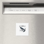 F-Caw-F Lustiger Vogel Krähe Magnet (In Situ (Geschirrspüler))