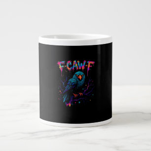 F Caw F Lustiger Vogel Krähe Rabe Wortwitz Scherz Jumbo-Tasse