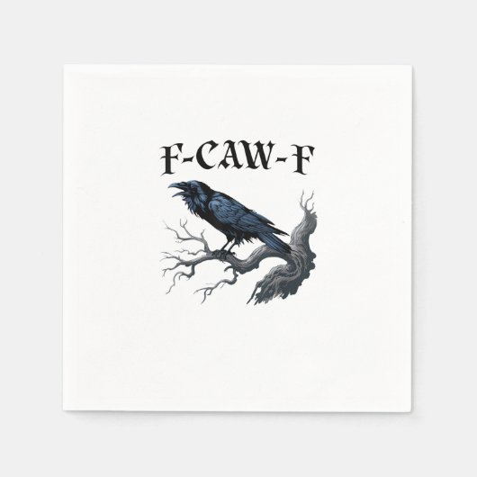 F-Caw-F Lustiger Vogel Krähe Serviette (Vorderseite)
