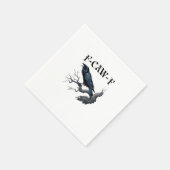 F-Caw-F Lustiger Vogel Krähe Serviette (Ecke)
