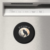 F Caw F Lustiger Vogel Mond Minimaler Sauberer Sti Magnet (In Situ (Geschirrspüler))