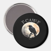 F Caw F Lustiger Vogel Mond Minimaler Sauberer Sti Magnet (Vorderseite/Rückseite)