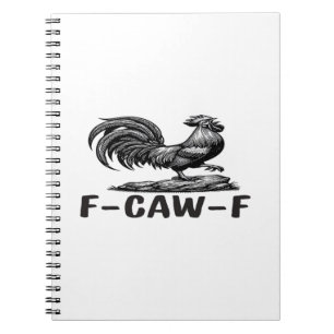 F-Caw-F Lustiger Wortwitz-Zitat-Aufkleber Notizblock