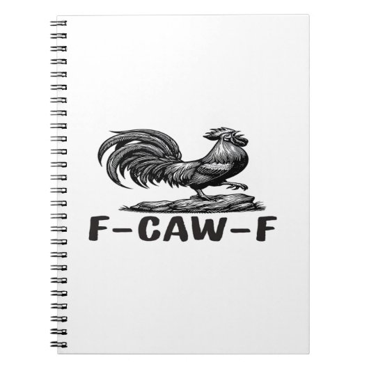 F-Caw-F Lustiger Wortwitz-Zitat-Aufkleber Notizblock (Vorderseite)