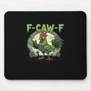 F-Caw-F Lustiges Halloween-Huhn Vintage-Klassiker Mousepad