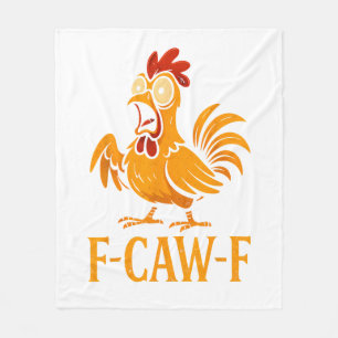 F-Caw-F Lustiges Huhn Humor Huhn Meme Huhn L Fleecedecke