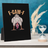 F-Caw-F Lustiges Huhn Klassisch Retro Cool Fotoplatte (Seite)
