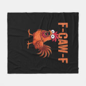 F-Caw-F Lustiges Huhn Klassischer Trendstil Fleecedecke (Vorderseite (Horizontal))