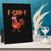 F-Caw-F Lustiges Huhn Klassischer Trendstil Fotoplatte (Seite)