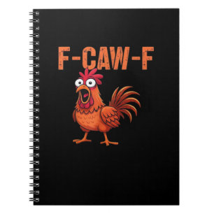 F-Caw-F Lustiges Huhn Klassischer Trendstil Notizblock