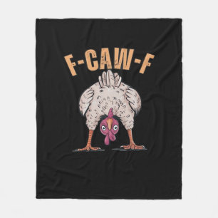 F-Caw-F Lustiges Huhn Klassisches Vintage-Grafik Fleecedecke