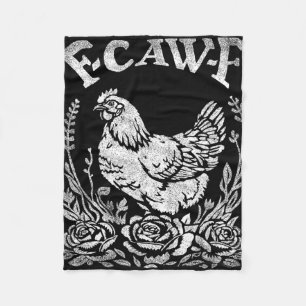 F-caw-f Lustiges Huhn Sarkasmus Wortspiel Farmer  Fleecedecke