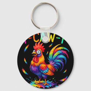 F-caw-f Lustiges Huhn Tie Dye Schockierender Humor Schlüsselanhänger