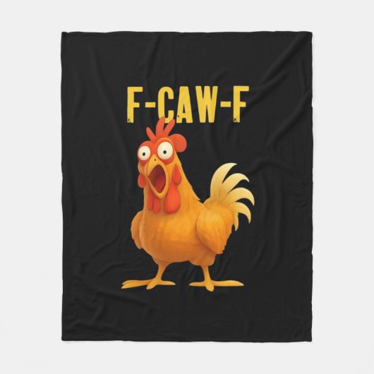 F Caw F Lustiges Hühner-Meme Moderne Trendstyle Fleecedecke (Vorderseite)