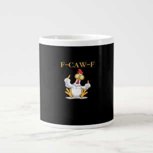 F-Caw-F Lustiges Retro-Huhn Klassiker Jumbo-Tasse