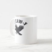F-Caw-F Meme Lustig Trendig Kaffeetasse (Vorderseite Links)
