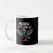 F-caw-f Merry Christmas Funny Crow Raven  Kaffeetasse (Links)