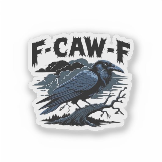 F-Caw-F Minimal Clean Aufkleber (Vorderseite)