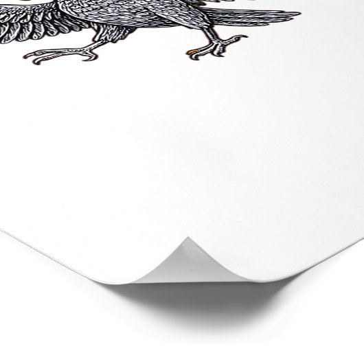 F Caw F Minimal Clean Design Poster (Ecke)