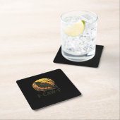 F-Caw-F Minimal Clean Rechteckiger Pappuntersetzer (Vor Ort)