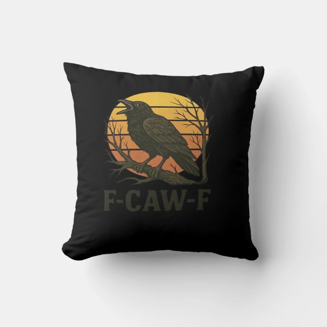 F-Caw-F Minimal Sauber Kissen (Vorderseite)