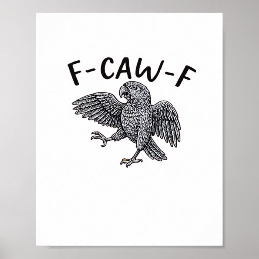 F Caw F Minimales Sauberes Design Poster (Vorne)