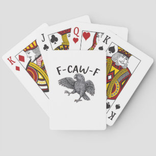 F Caw F Minimales Sauberes Design Spielkarten