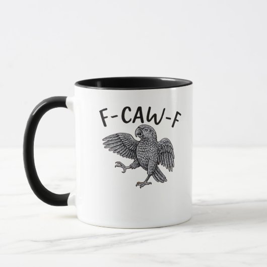F Caw F Minimales Sauberes Design Tasse (Links)